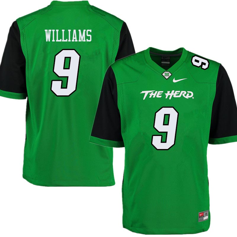 Men #9 Marcel Williams Marshall Thundering Herd College Football Jerseys Sale-Green